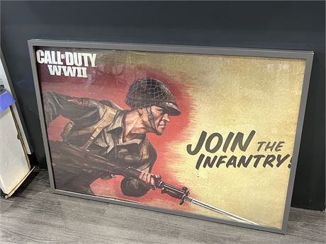 FRAMED CALL OF DUTY POSTER (37”x25”)