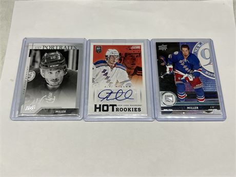 3 JT MILLER CARDS INCLUDING ROOKIE AUTO