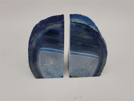 AGATE BOOK ENDS (5" tall)