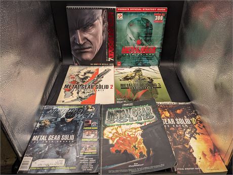 COLLECTON OF METAL GEAR SOLID STRATEGY GUIDES & BOOKS - VERY GOOD CONDITION