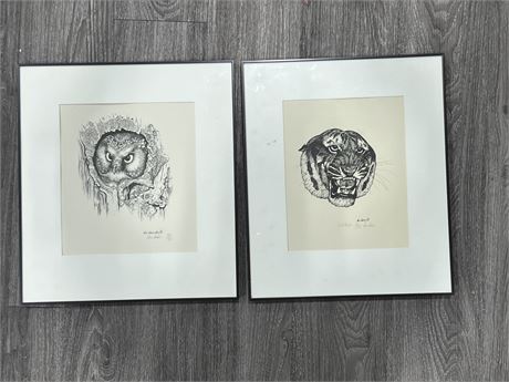 2 SIGNED / NUMBERED NEIL VOKES PRINTS (15”x17.5”)