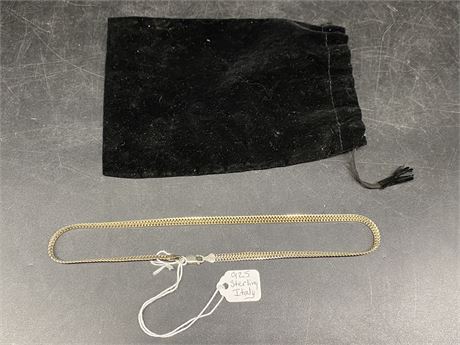 925 STERLING ITALY FLAT LINK CHAIN & BAG