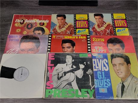 9 ELVIS RECORDS (Scratched)