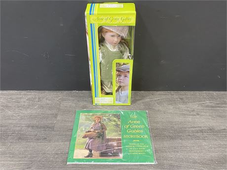 (NEW) ANNE OF GREEN GABLES 12” PORCELAIN DOLL + ANNE OF GREEN GABLES STORY BOOK