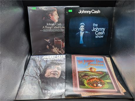 4 JOHNNY CASH ALBUMS (E) EXCELLENT CONDITION - VINYL