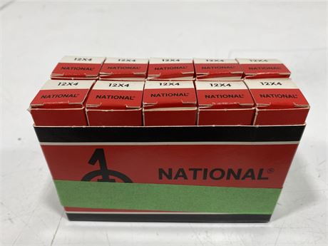 10 NATIONAL 12x4 ELECTRIC TUBES (NOS)