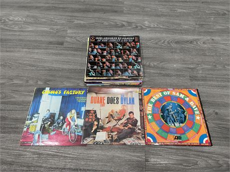 LOT OF ROCK IMPORT RECORDS (CONDITION VARIES)