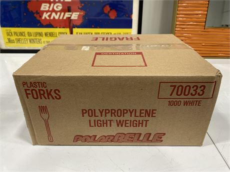 BOX OF 1000 PLASTIC FORKS