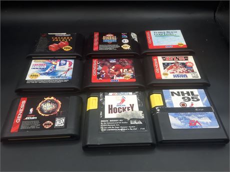 COLLECTION OF SEGA GENESIS GAMES - TESTED & WORKING