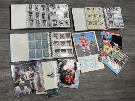 3 BINDERS OF NHL CARDS & MISC COLLECTABLES