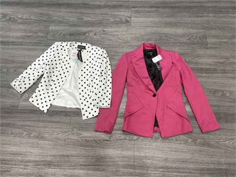 2 NEW LE CHATEAU WOMANS BLAZERS - SIZE XXS  - WITH TAGS