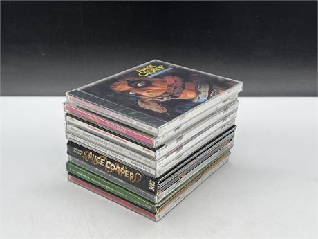 9 ALICE COOPER CDS - ALL SUPER CLEAN - 1 SEALED