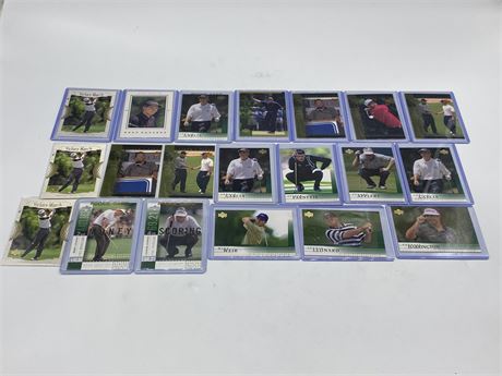 14 PGA ROOKIE CARDS - TIGER WOODS, PHIL MICKELSON, SERGIO GARCIA ETC.