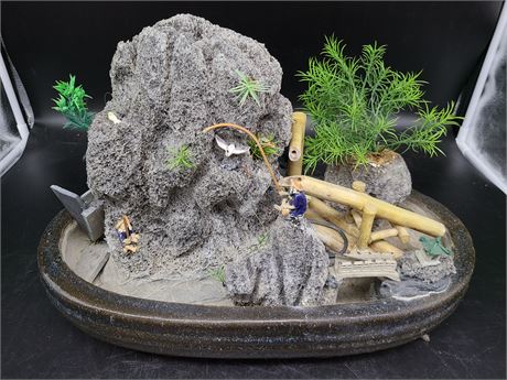 CHINESE LUCKY FENG SHUI ROCKERY WATER FOUNTAIN INDOOR WATER FALL (Works)