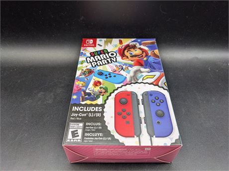 SEALED - SUPER MARIO PARTY BUNDLE WITH JOY CONS - SWITCH