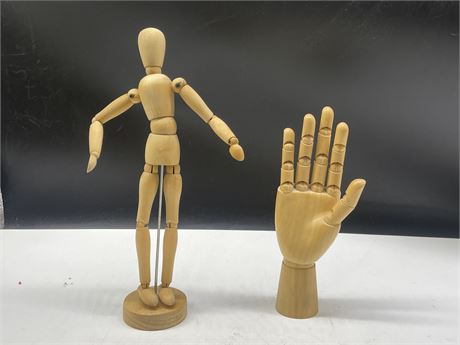 WOODEN FLEXIBLE MANNEQUIN HAND FOR SKETCHING/JEWELRY  DISPLAY &