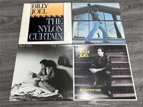 4 BILLY JOEL RECORDS - EXCELLENT (E)