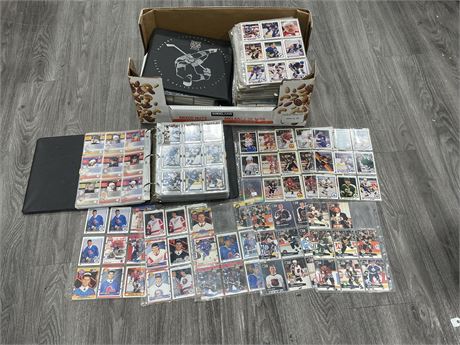 BOX OF MISC HOCKEY ROOKIE CARDS & INSERTS