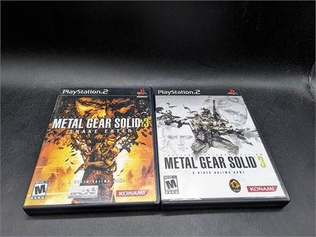 METAL GEAR SOLID 3 & METAL GEAR SOLID 3 SNAKE EATER - VERY GOOD CONDITION  - PS2