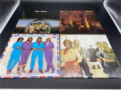 4 ABBA RECORDS - GOOD CONDITION