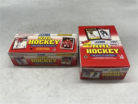 1991 NHL SCORE FULL PACK BOX & 1990 SCORE NHL SET