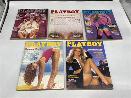 5 ISSUES PLAYBOY 1980