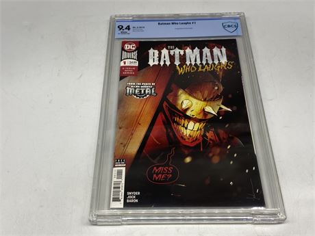 CBCS 9.4 BATMAN WHO LAUGHS #1 - 1ST APPEARANCE OF GRIN KNIGHT
