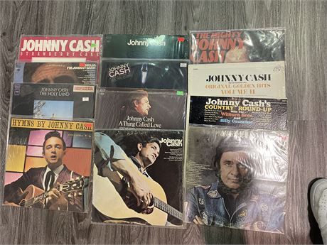 12 JOHNNY CASH RECORDS