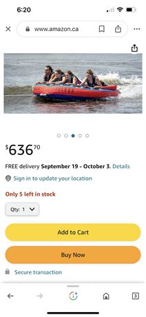 NEW 4 person BOATING INFLATABLE- RADAR FALKORSPECS- ($636 retail)