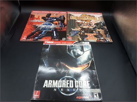 COLLECTION OF ARMORED CORE GUIDE BOOKS