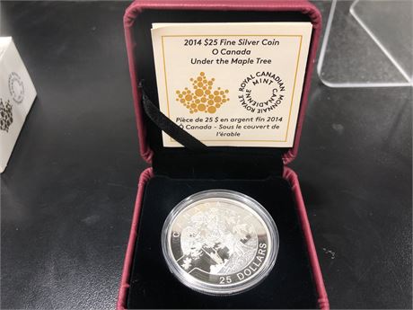 2014 $25 FINE SILVER COIN - ROYAL CANADIAN MINT