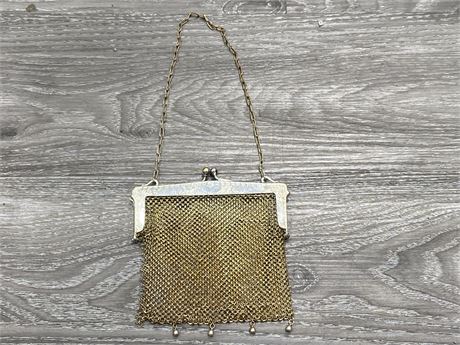 ANTIQUE WHS CO GERMAN SILVER METAL MESH PURSE - AS IS