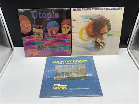 3 SEALED OLD STOCK RECORDS