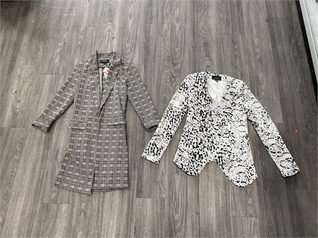 2 NEW LE CHATEAU WOMENS DRESS COATS - SIZE XXS -WITH TAGS-