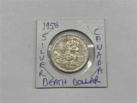 1958 SILVER DEATH DOLLAR