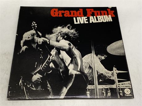 GRAND FUNK - LIVE ALBUM - 2LP GATEFOLD W/ POSTER  EXCELLENT (E)