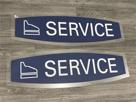 2 PHONE SERVICE SIGNS (39” wide)