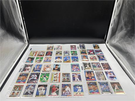 6 SHEETS OF MLB ROOKIE CARDS