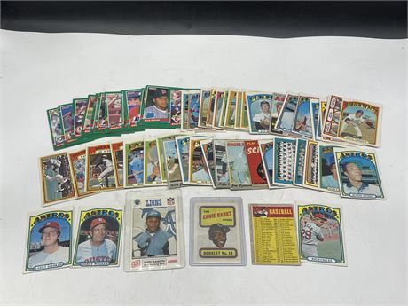 60+ ASSORTED 1970’S-80’S BASEBALL CARDS