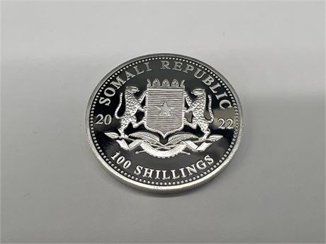 1 OZ 999 FINE SILVER SOMALI REPUBLIC COIN