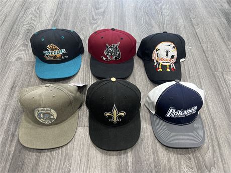 6 ASSORTED HATS - SOME NEW