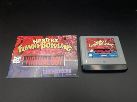 NESTERS FUNKY BOWLING - VIRTUAL BOY - WITH MANUAL - EXCELLENT CONDITION