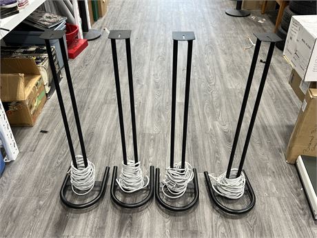 4 SPEAKER STANDS (37” tall)