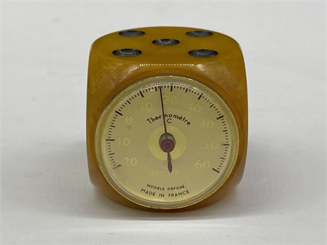 BAKELITE THERMOMETER - MADE IN FRANCE (2”)