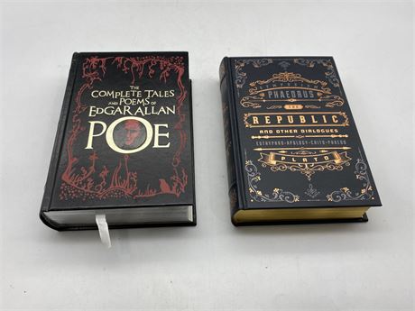 2 HARDCOVER BOOKS - THE COMPLETE TALES & POEMS OF EDGARALLAN POE