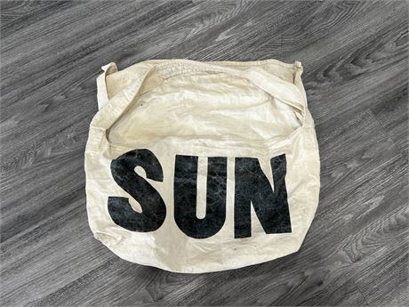 VINTAGE VANCOUVER SUN NEWS PAPER DELIVERY BAG 22” LONG