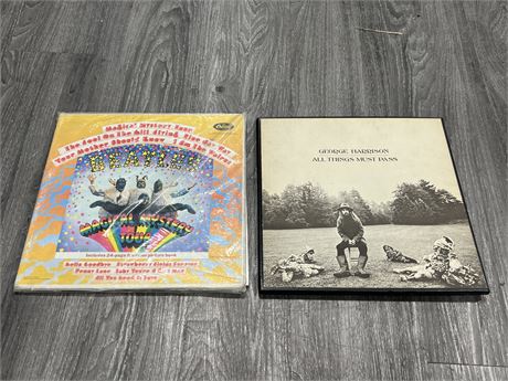GEORGE HARRISON BOX SET & BEATLES RECORD (Scratched)