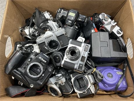 CAMERA BODY LOT - ASSORTED BRANDS & CONDITIONS - AS IS
