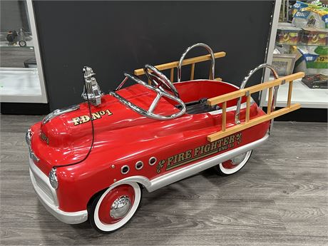 FIRE FIGHTER PEDAL CAR COMPLETE W/LADDERS (42” long)