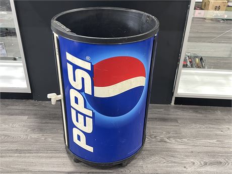 LARGE PEPSI ‘THE ICE MAN’ ROLLING COOLER - 35”x23”